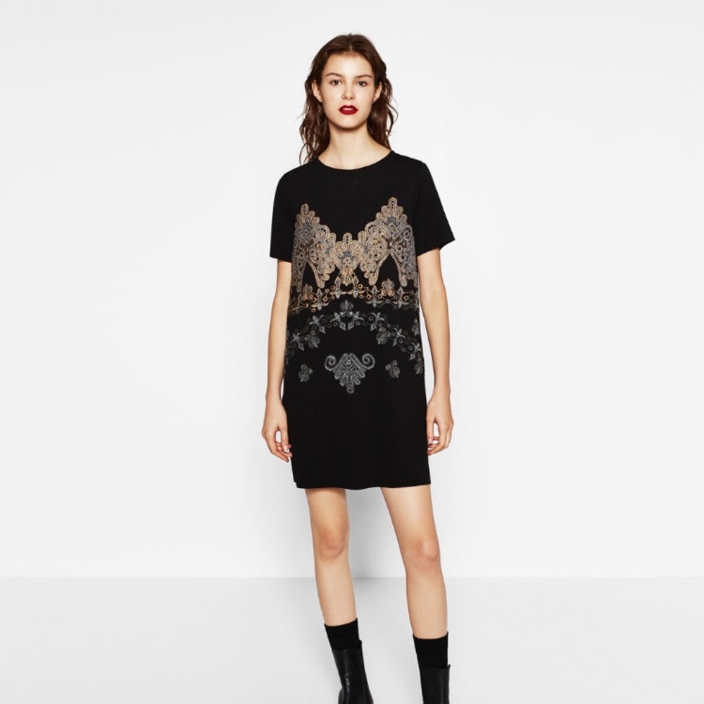 Zara mini rubberized dress